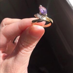 14KT gold Amethyst ring
